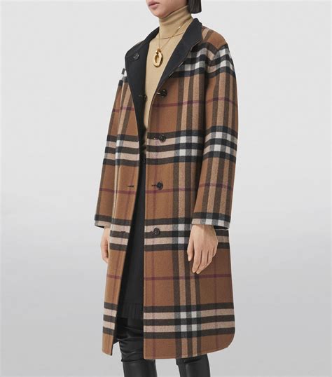 cintura burberry double face|burberry reversible check wool.